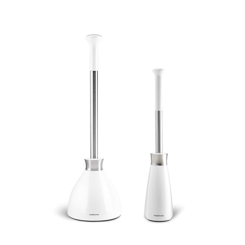 simplehuman Plunger and Toilet Brush Bundle, White - Image 5